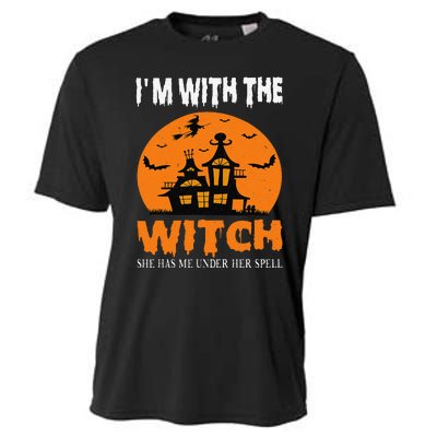 IM With The Witch She Has Me Under Her Spell Halloween Cooling Performance Crew T-Shirt