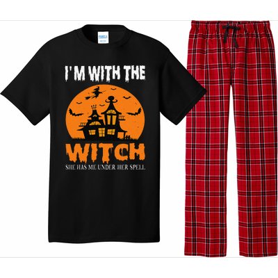 IM With The Witch She Has Me Under Her Spell Halloween Pajama Set