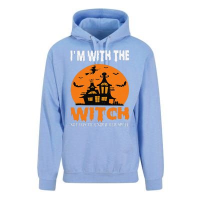 IM With The Witch She Has Me Under Her Spell Halloween Unisex Surf Hoodie