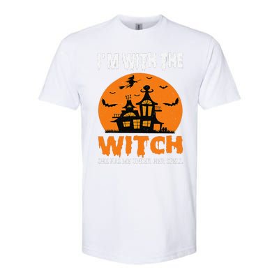 IM With The Witch She Has Me Under Her Spell Halloween Softstyle CVC T-Shirt