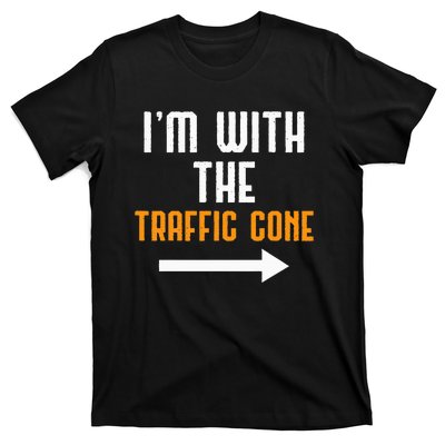 IM With The Traffic Cone Costume Funny Halloween Couple T-Shirt