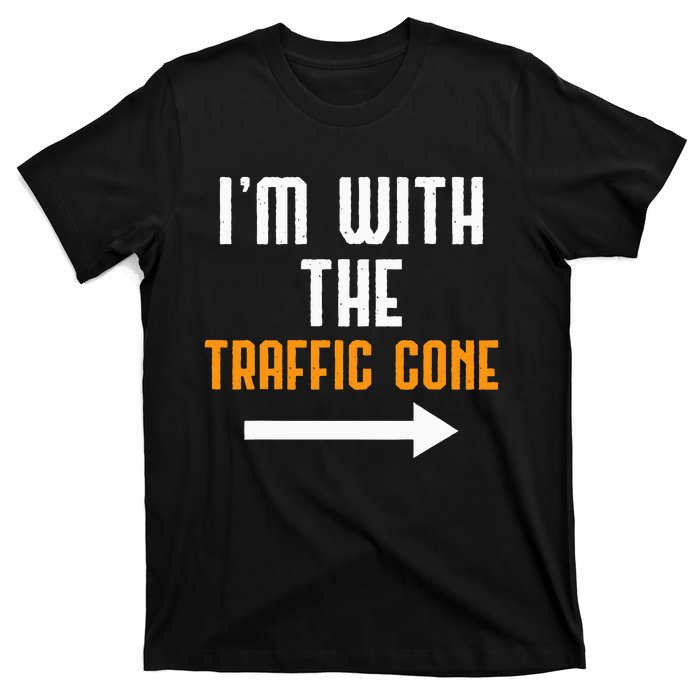 IM With The Traffic Cone Costume Funny Halloween Couple T-Shirt