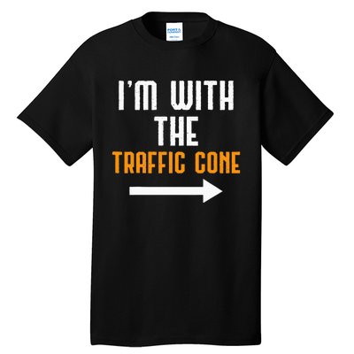 IM With The Traffic Cone Costume Funny Halloween Couple Tall T-Shirt