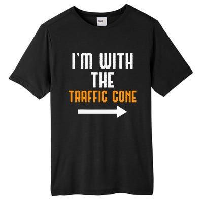 IM With The Traffic Cone Costume Funny Halloween Couple Tall Fusion ChromaSoft Performance T-Shirt