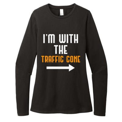 IM With The Traffic Cone Costume Funny Halloween Couple Womens CVC Long Sleeve Shirt