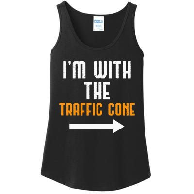 IM With The Traffic Cone Costume Funny Halloween Couple Ladies Essential Tank