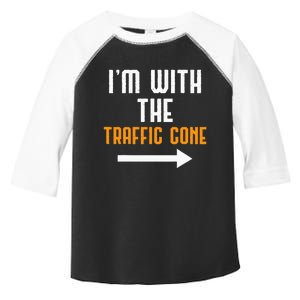 IM With The Traffic Cone Costume Funny Halloween Couple Toddler Fine Jersey T-Shirt