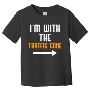 IM With The Traffic Cone Costume Funny Halloween Couple Toddler T-Shirt