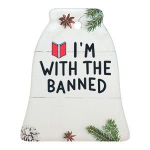 Im With The Banned Banned Books Reading Books Ceramic Bell Ornament