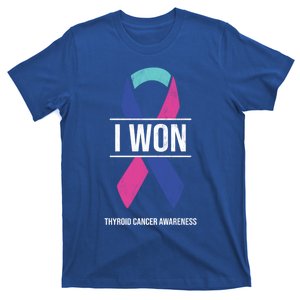 I Won Thyroid Cancer Awareness Thyroid Cancer Ribbon Gift T-Shirt