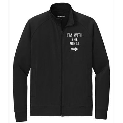 Im With The Ninja Costume Halloween Matching Couple Stretch Full-Zip Cadet Jacket