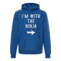 Im With The Ninja Costume Halloween Matching Couple Premium Hoodie