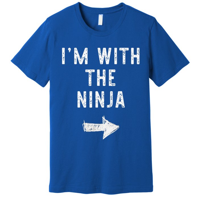 Im With The Ninja Costume Halloween Matching Couple Premium T-Shirt