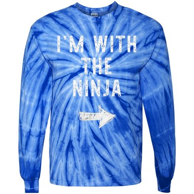 Im With The Ninja Costume Halloween Matching Couple Tie-Dye Long Sleeve Shirt