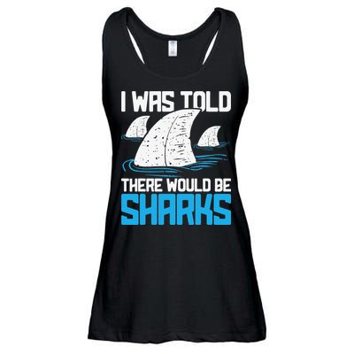 I Was Told There Would Be Sharks Biologist Shark Lovers Ladies Essential Flowy Tank