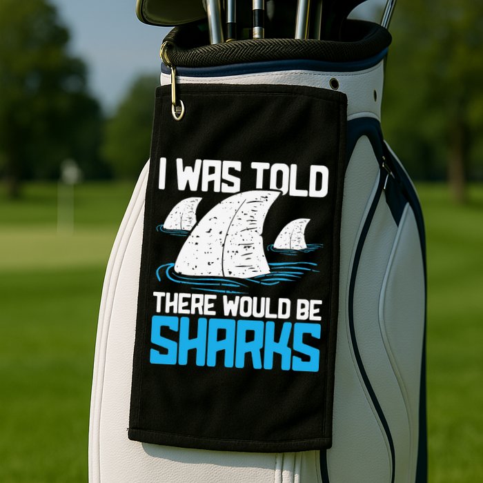 I Was Told There Would Be Sharks Biologist Shark Lovers Golf Towel