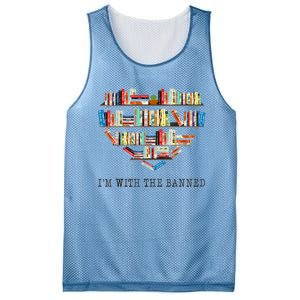 Im With The Banned Books Read Banned Books Lover Mesh Reversible Basketball Jersey Tank