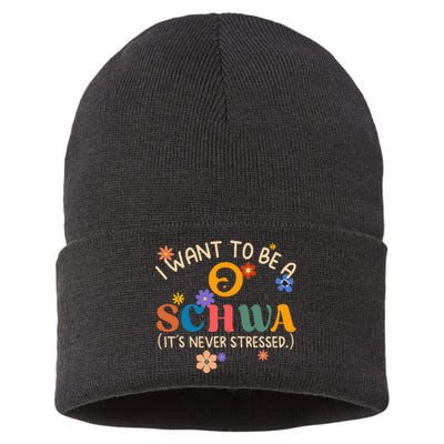 I Want To Be A Schwa It's Never Stressed Science Of Reading Sustainable Knit Beanie