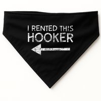 i rented this hooker left funny quote  USA-Made Doggie Bandana