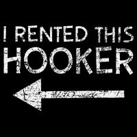 i rented this hooker left funny quote  USA-Made Doggie Bandana
