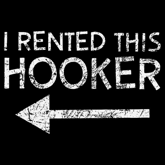 i rented this hooker left funny quote  USA-Made Doggie Bandana