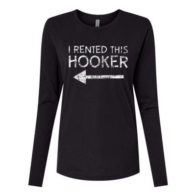 i rented this hooker left funny quote  Womens Cotton Relaxed Long Sleeve T-Shirt