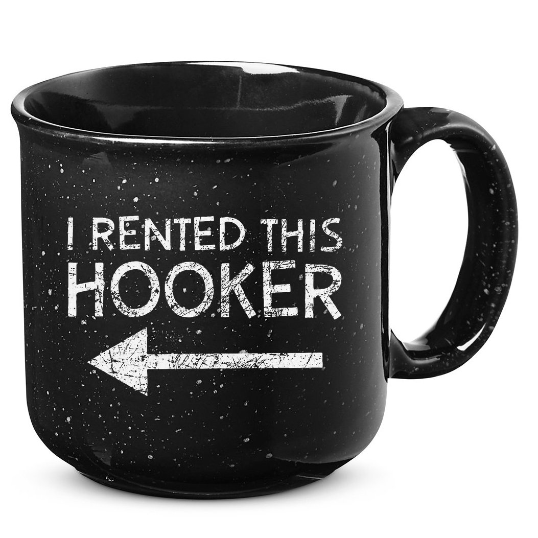 i rented this hooker left funny quote  15oz Campfire Ceramic Mug