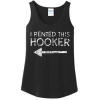 i rented this hooker left funny quote  Ladies Essential Tank