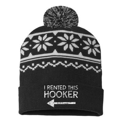 i rented this hooker left funny quote  USA-Made Snowflake Beanie