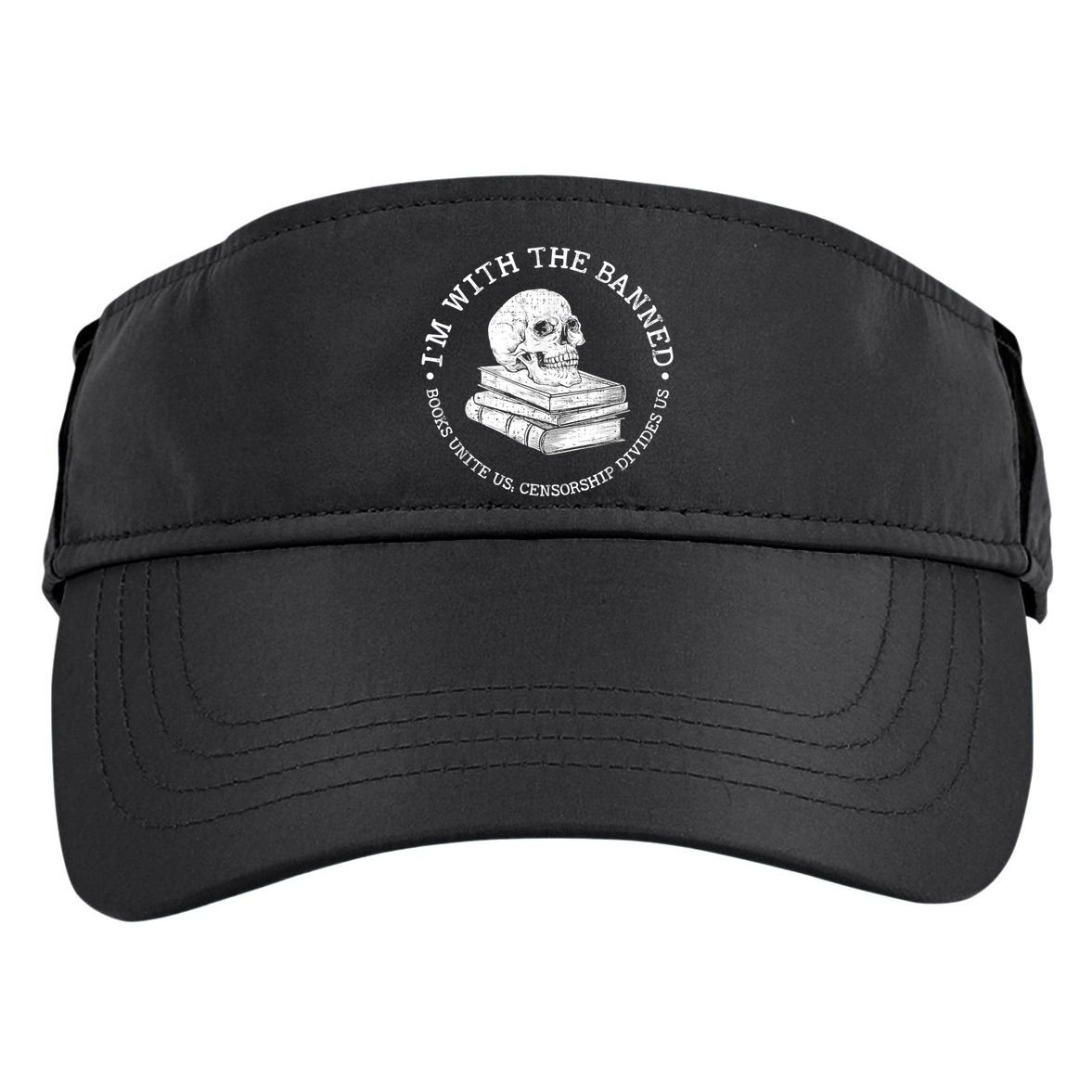I'm With The Banned Books Funny Book Lover Librarian Reading Adult Drive Performance Visor
