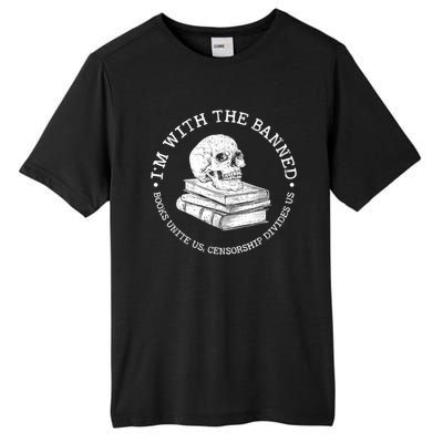 I'm With The Banned Books Funny Book Lover Librarian Reading Tall Fusion ChromaSoft Performance T-Shirt