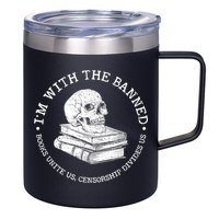 I'm With The Banned Books Funny Book Lover Librarian Reading 12oz Stainless Steel Coffee Mug