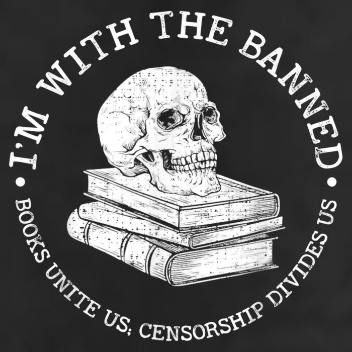 I'm With The Banned Books Funny Book Lover Librarian Reading 12oz Stainless Steel Coffee Mug