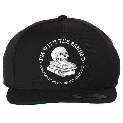 I'm With The Banned Books Funny Book Lover Librarian Reading Wool Snapback Cap