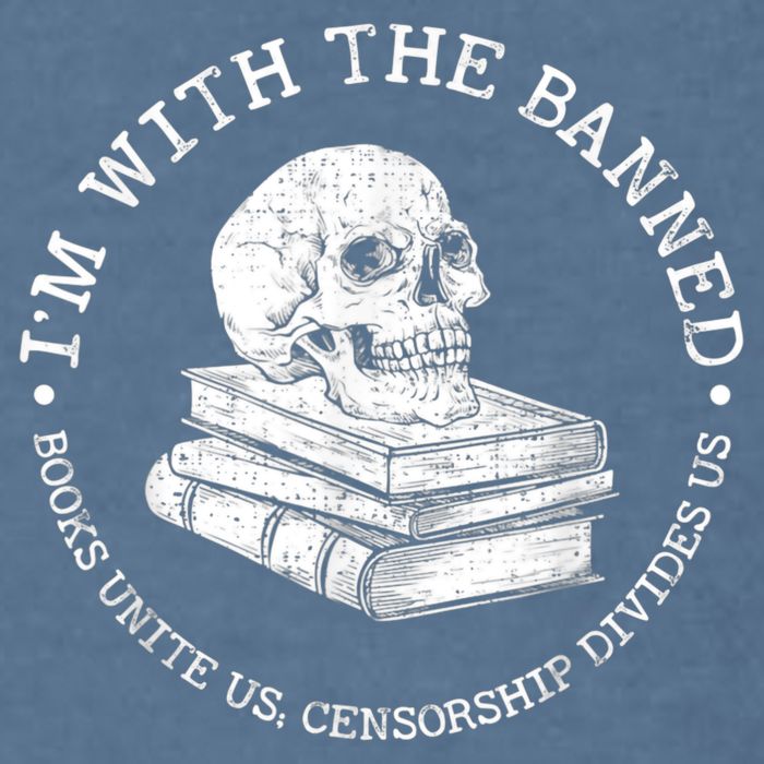 I'm With The Banned Books Funny Book Lover Librarian Reading Garment-Dyed Sweatshirt