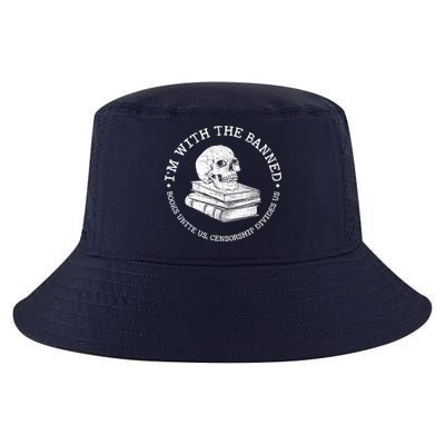 I'm With The Banned Books Funny Book Lover Librarian Reading Cool Comfort Performance Bucket Hat
