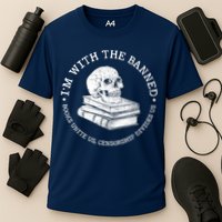 I'm With The Banned Books Funny Book Lover Librarian Reading Performance Shirt