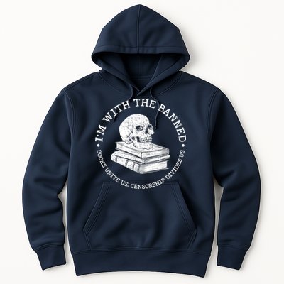 I'm With The Banned Books Funny Book Lover Librarian Reading Hoodie