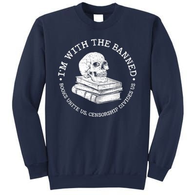 I'm With The Banned Books Funny Book Lover Librarian Reading Sweatshirt