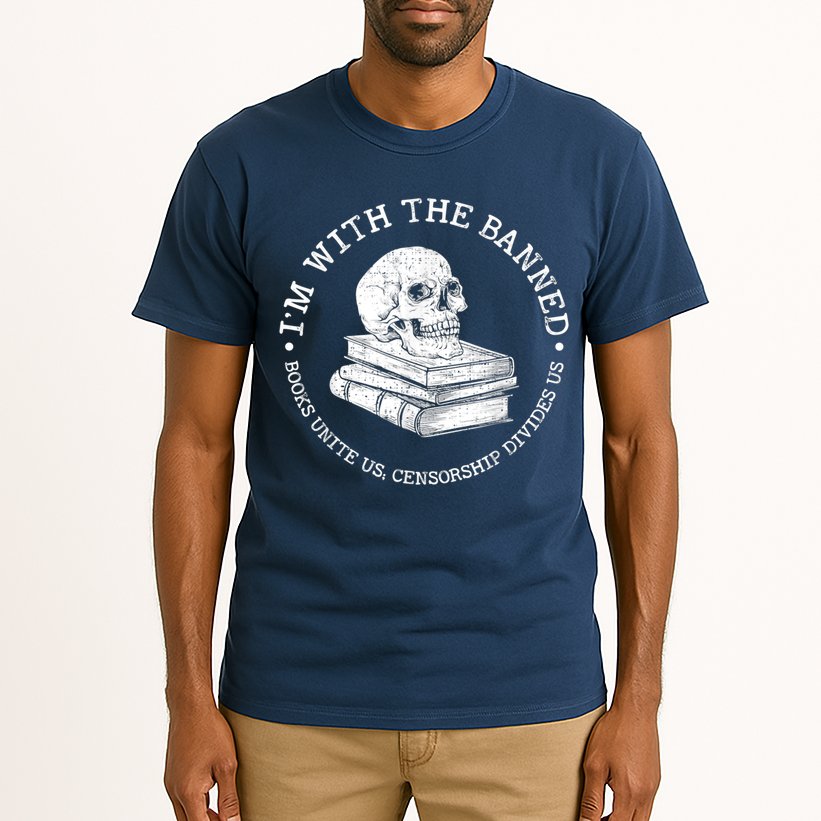 I'm With The Banned Books Funny Book Lover Librarian Reading Tall T-Shirt