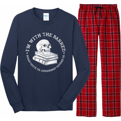 I'm With The Banned Books Funny Book Lover Librarian Reading Long Sleeve Pajama Set