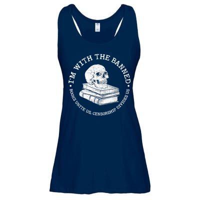 I'm With The Banned Books Funny Book Lover Librarian Reading Ladies Essential Flowy Tank