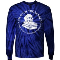 I'm With The Banned Books Funny Book Lover Librarian Reading Tie-Dye Long Sleeve Shirt