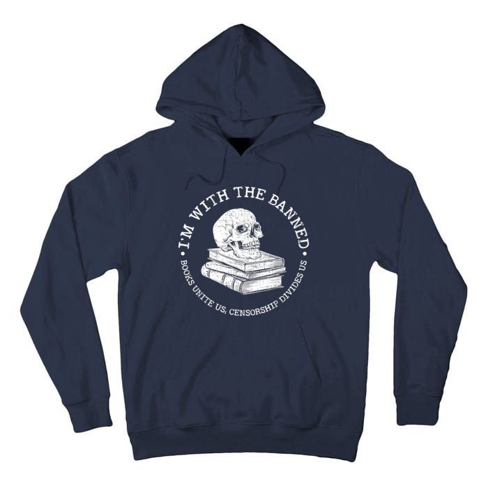 I'm With The Banned Books Funny Book Lover Librarian Reading Tall Hoodie