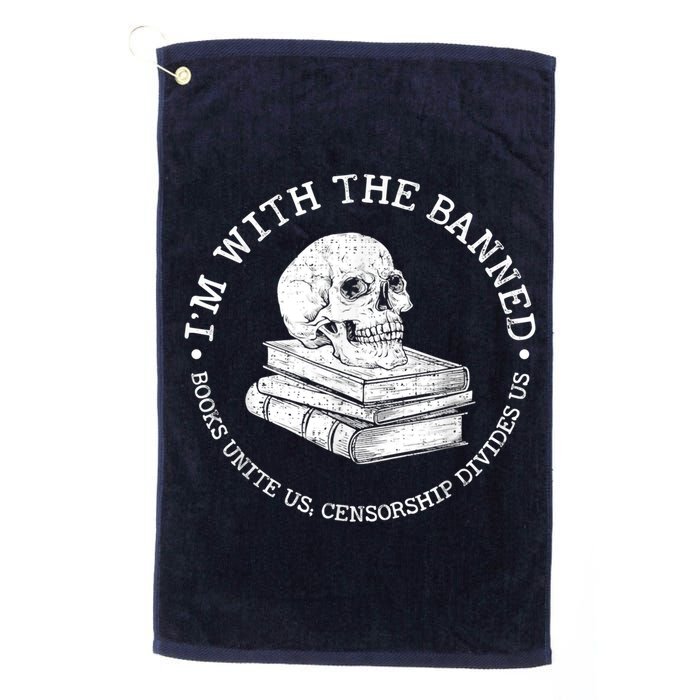 I'm With The Banned Books Funny Book Lover Librarian Reading Golf Towel