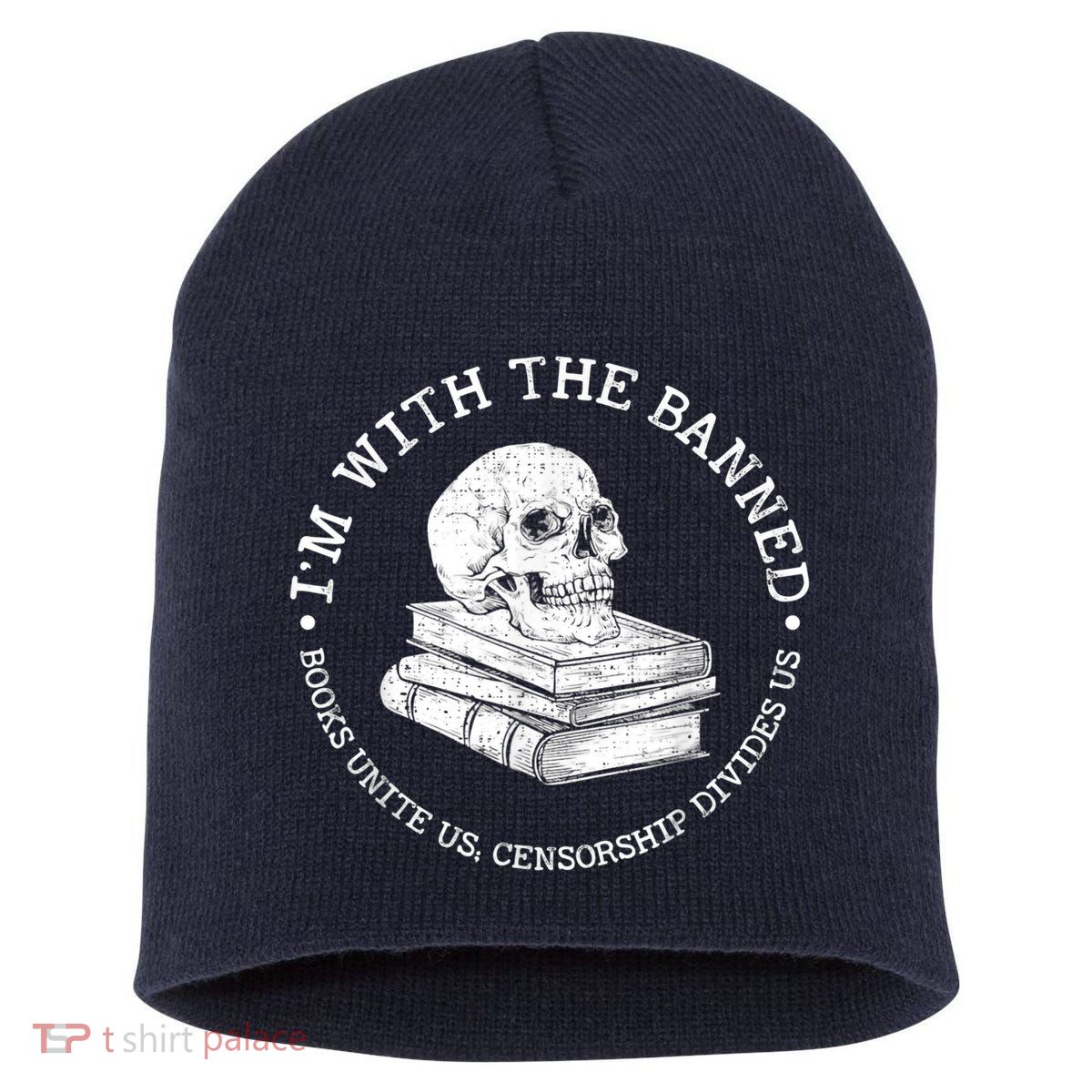 I'm With The Banned Books Funny Book Lover Librarian Reading Short Acrylic Beanie