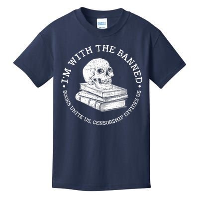 I'm With The Banned Books Funny Book Lover Librarian Reading Kids T-Shirt