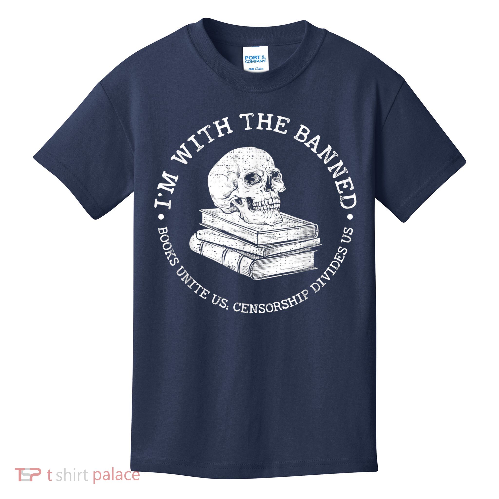 I'm With The Banned Books Funny Book Lover Librarian Reading Kids T-Shirt