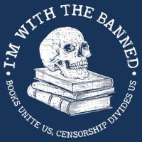 I'm With The Banned Books Funny Book Lover Librarian Reading Zip Tote Bag