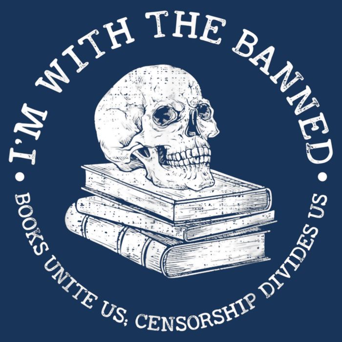 I'm With The Banned Books Funny Book Lover Librarian Reading Zip Tote Bag
